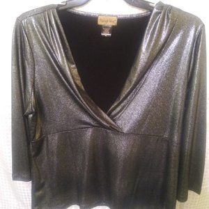 Midnight Velvet, Women's Blouse, Gray, size XL